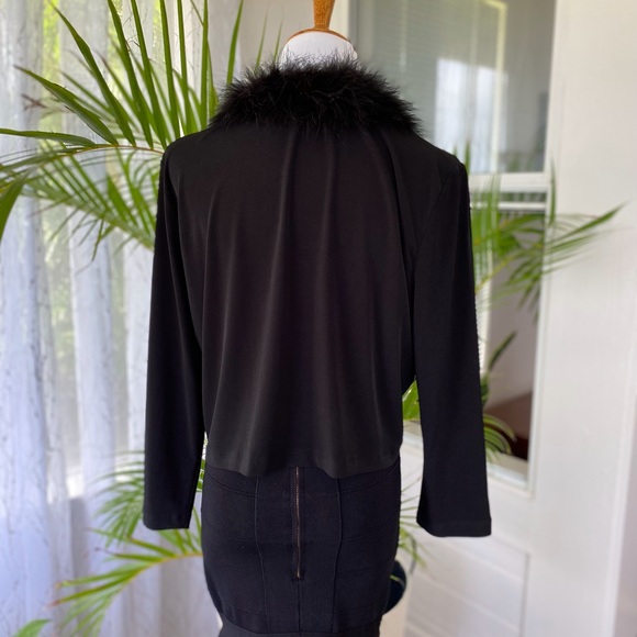 Calvin Klein Feathered Collar Cardigan - Picture 4 of 9